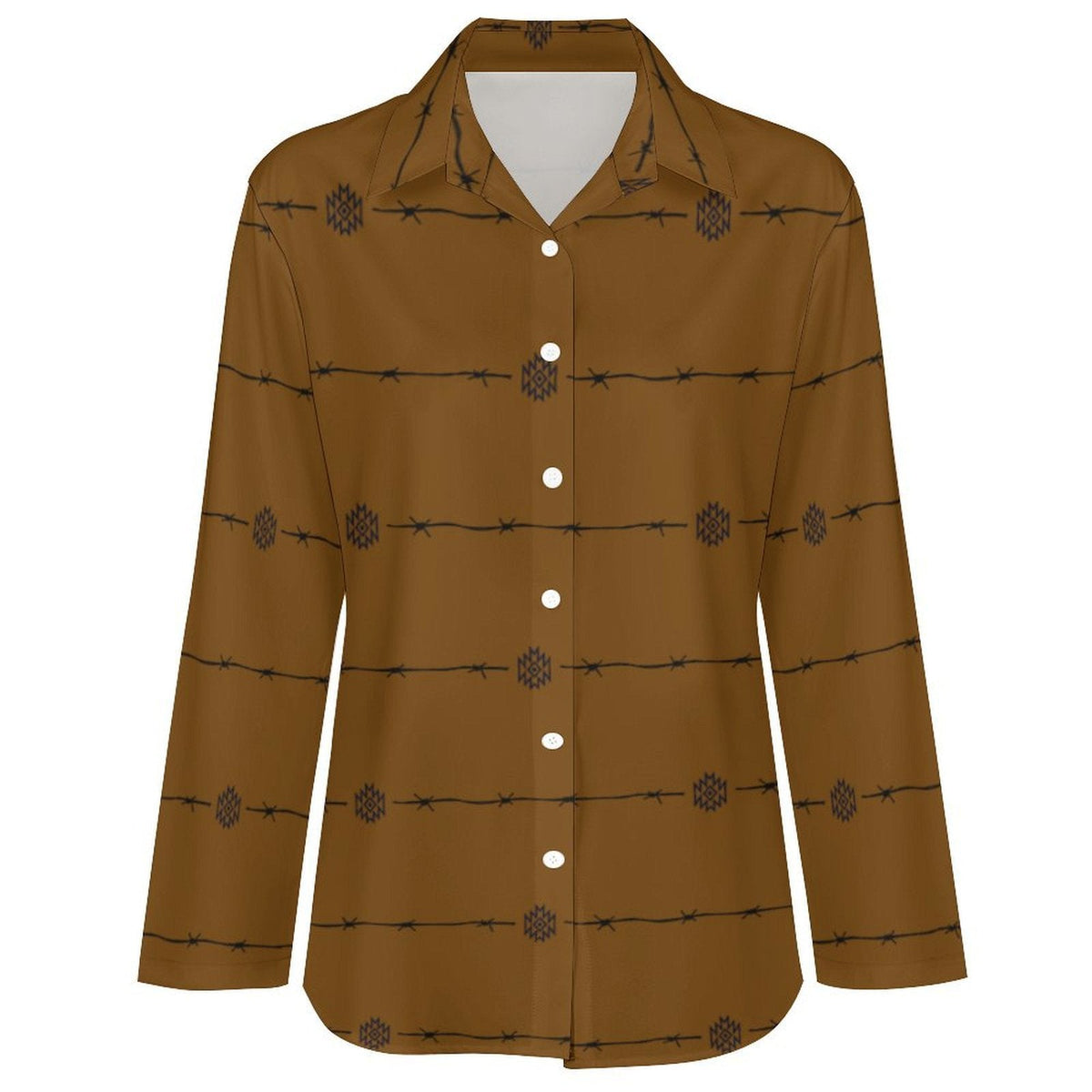 Baha Ranch Son of a Bitch Barbwire Long Sleeve Blouse