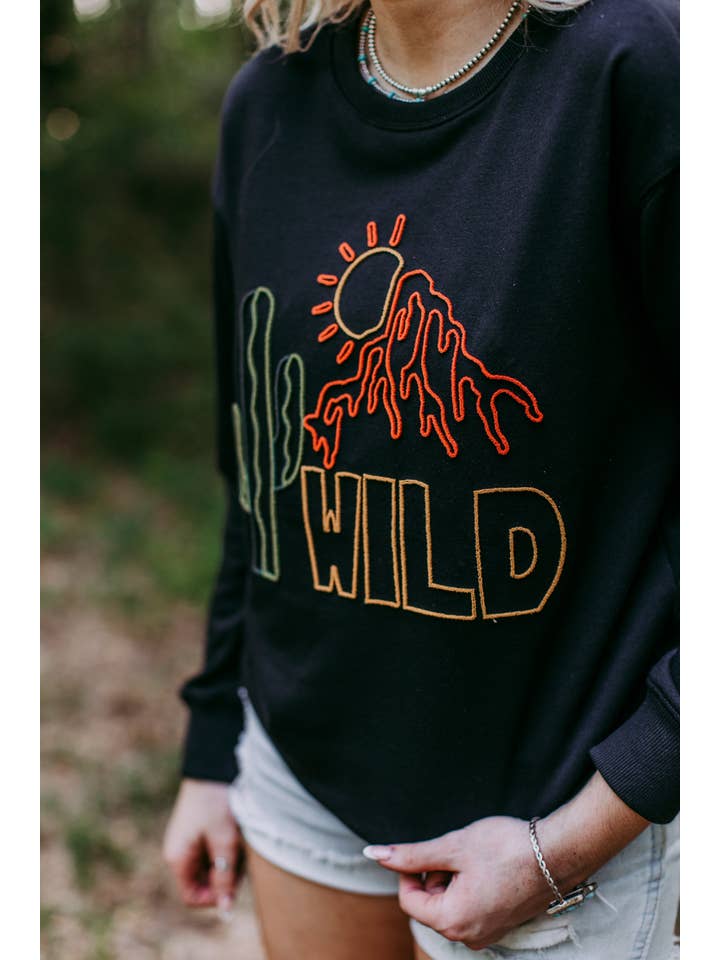 Wild Embroidery Sweatshirt