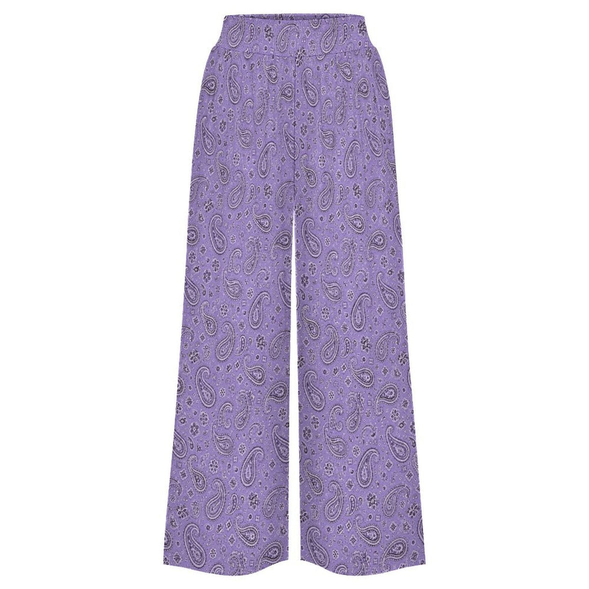 Baha Ranch Lavender Paisley Bandana Wide Leg Pants