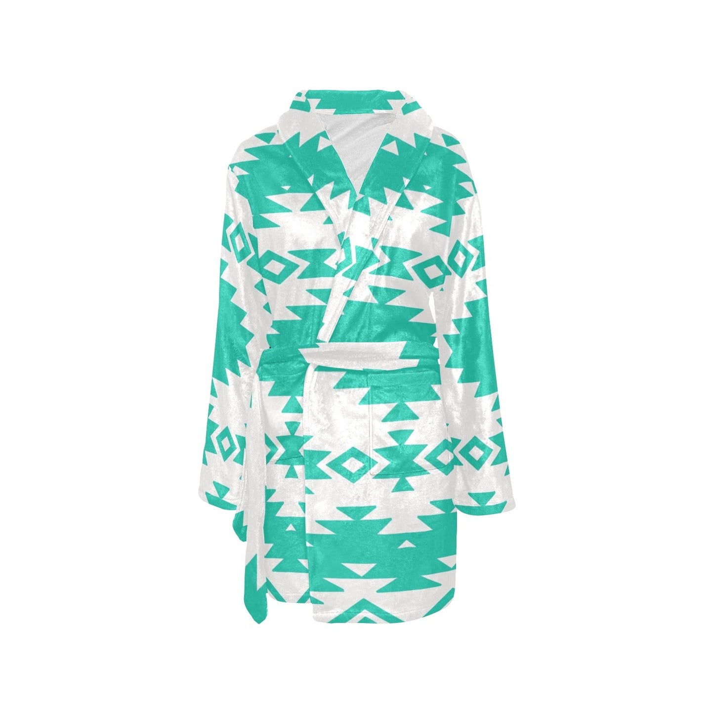 Baha Ranch Turquoise Aztec Women's Western Bath Robe