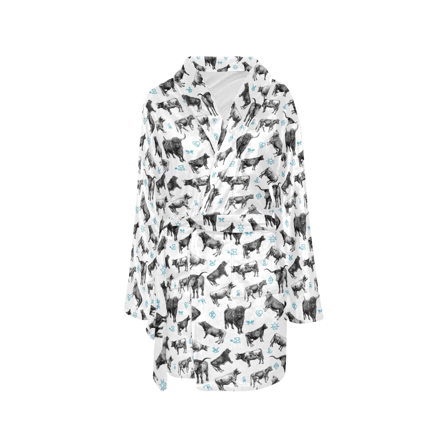 Baha Ranch Cattle and Brands Women's Western Bath Robe