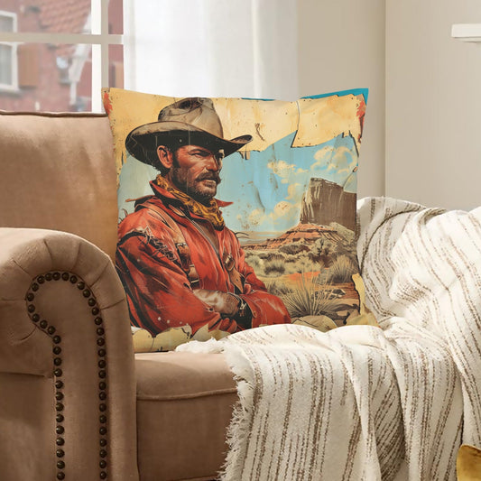 Baha Ranch Rugged Cowboy Velvety Soft Pillow Case Made in America