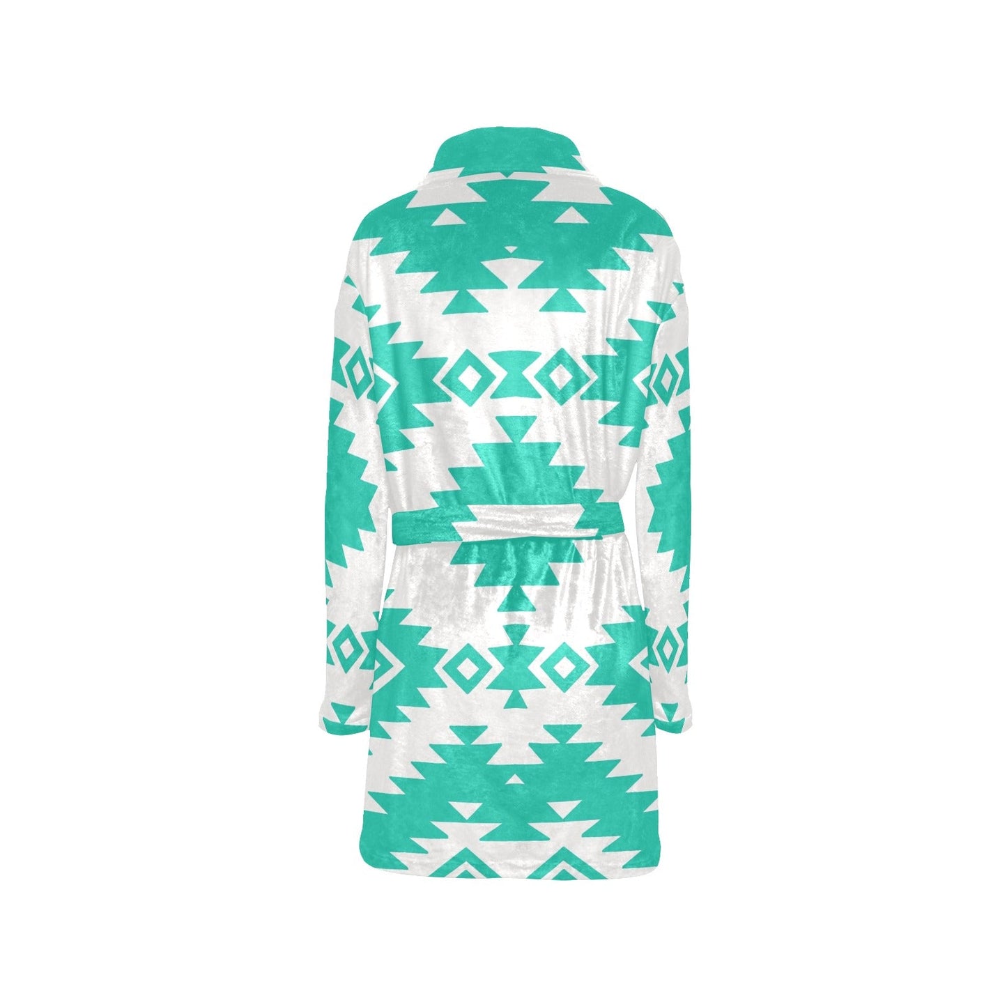 Baha Ranch Turquoise Aztec Women's Western Bath Robe