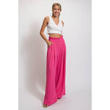 PINK PALAZZO PANTS