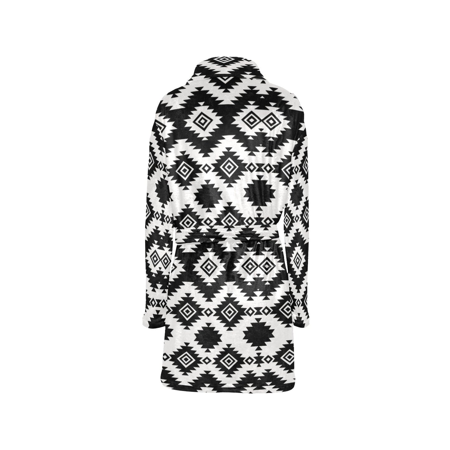 Baha Ranch Black Aztec Women's Western Bath Robe