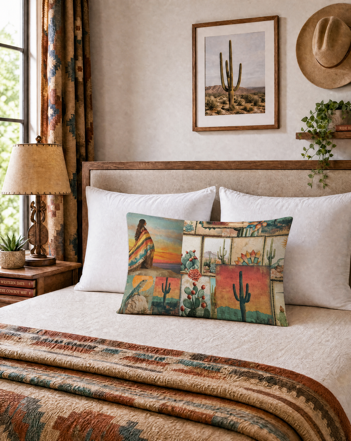 Baha Ranch Pictures of the Southwest Queen Size Pillow Case Made in America