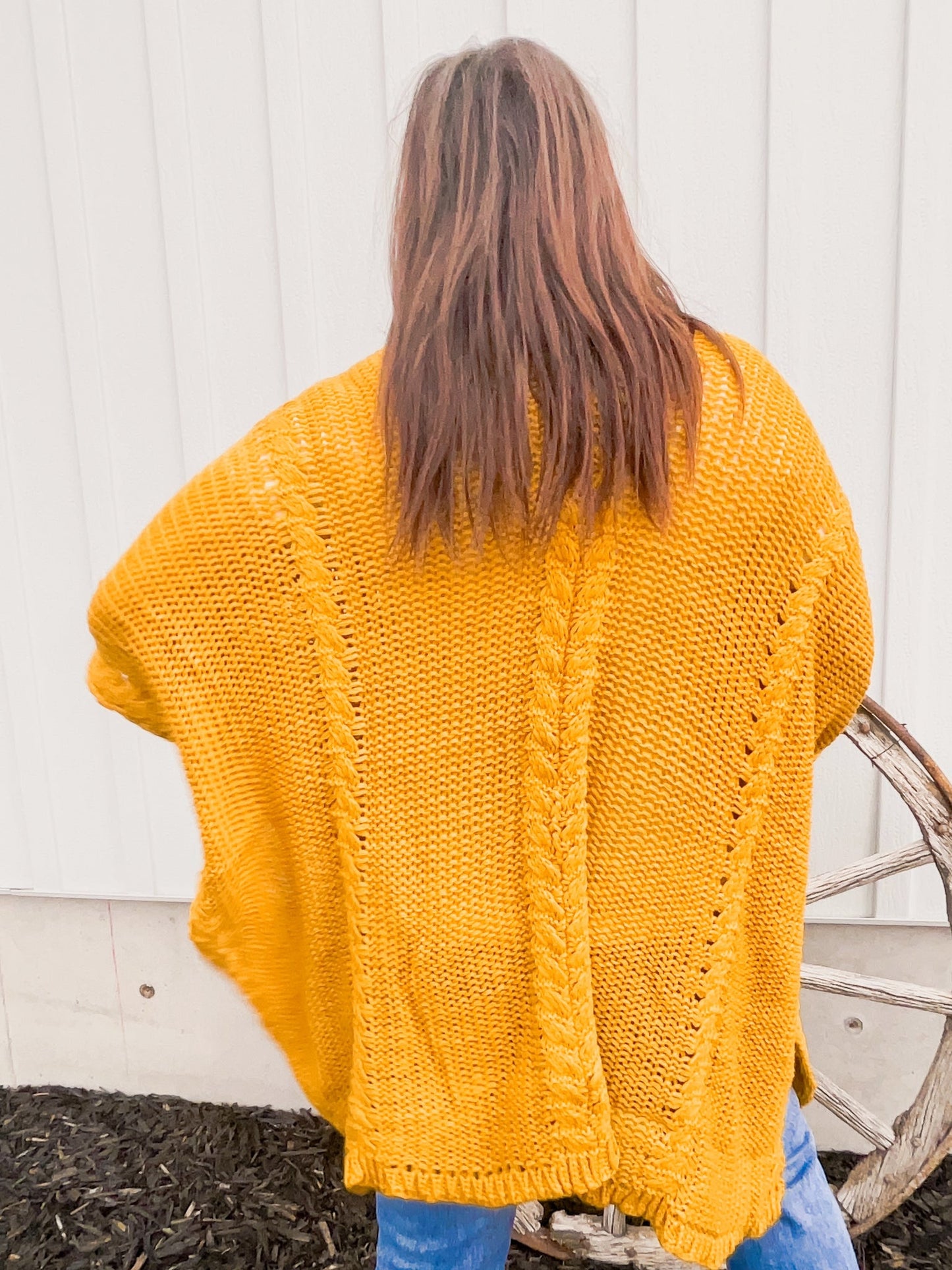 Kate Mustard Knit Kimono