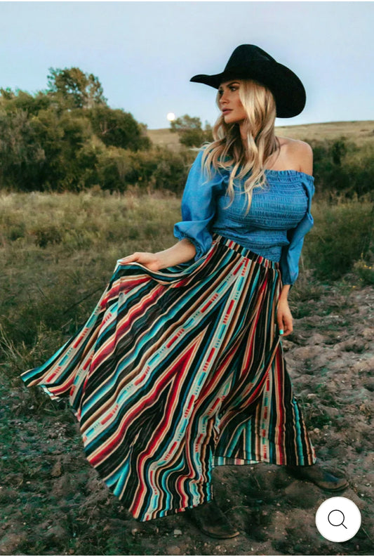 SERAPE KREEK MAXI SKIRT