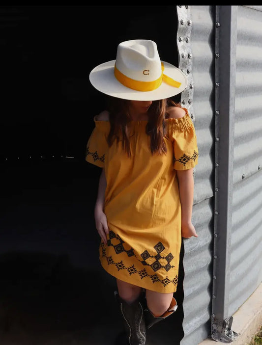 AUBURN DRESS - MUSTARD