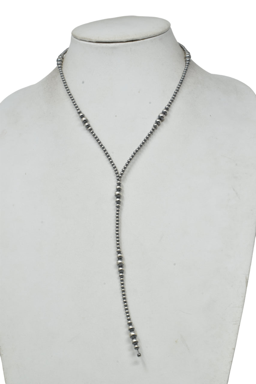 Graduated Navajo Pearl Lariat Necklace (18")