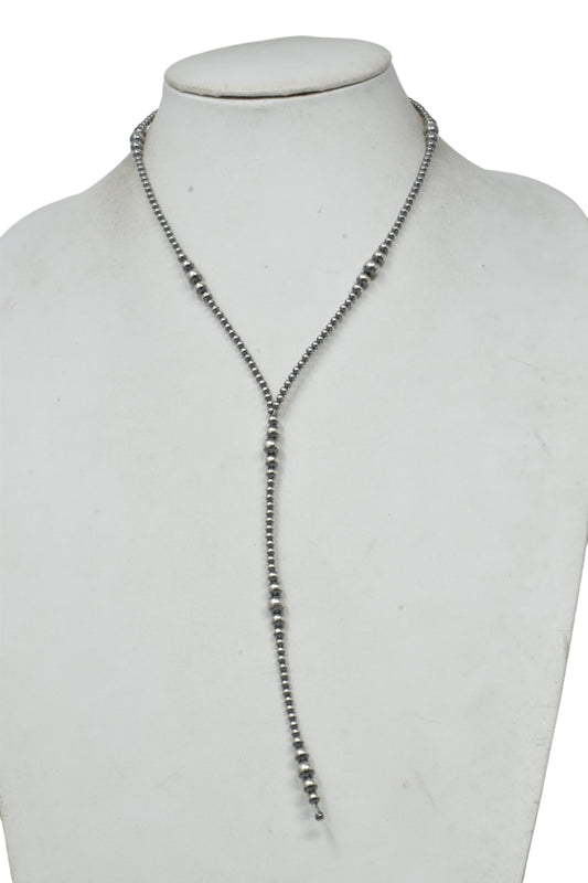 Graduated Navajo Pearl Lariat Necklace (18")