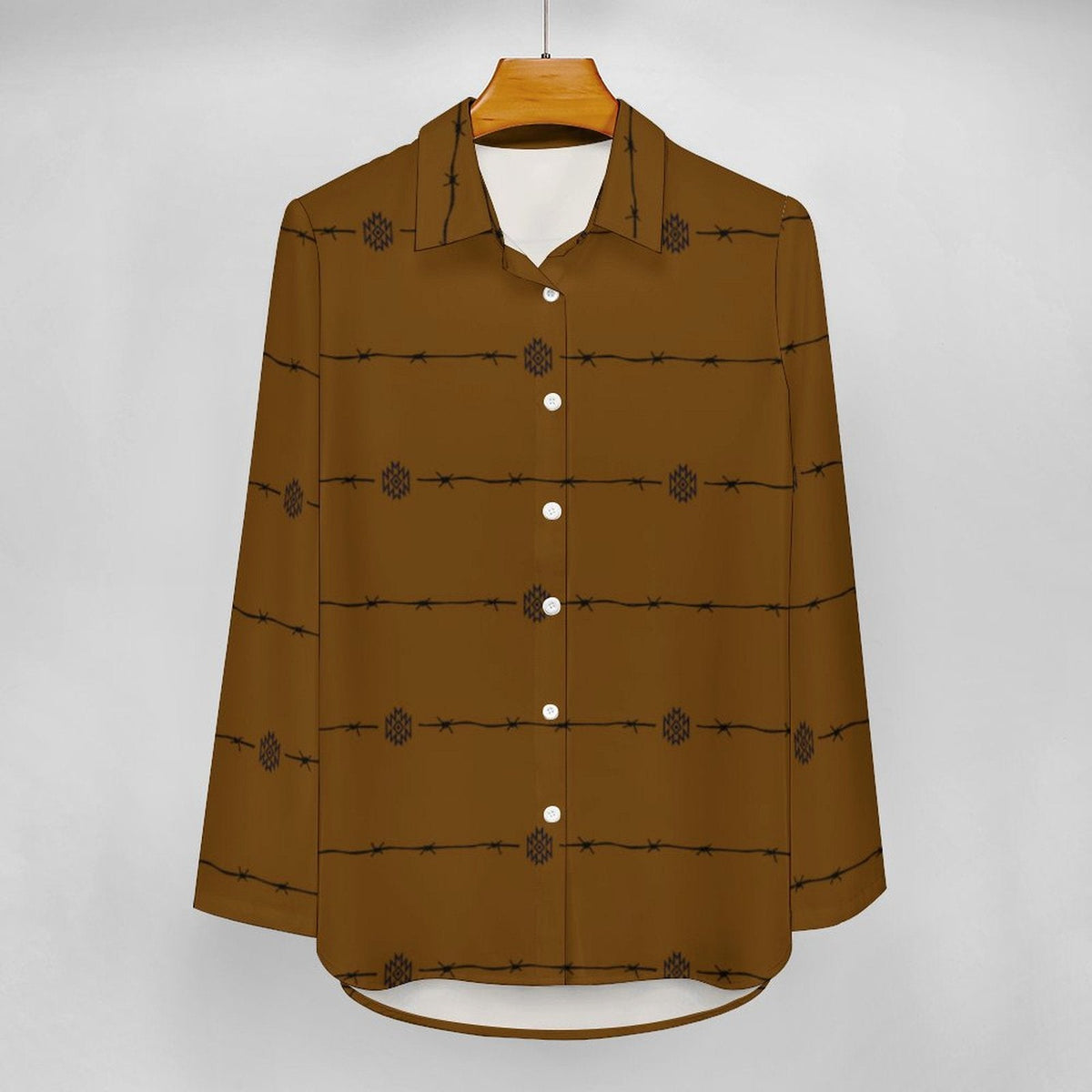 Baha Ranch Son of a Bitch Barbwire Long Sleeve Blouse