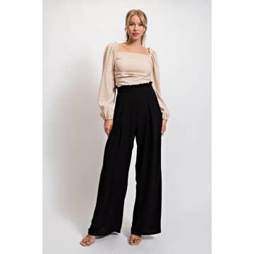 BLACK PALAZZO PANTS