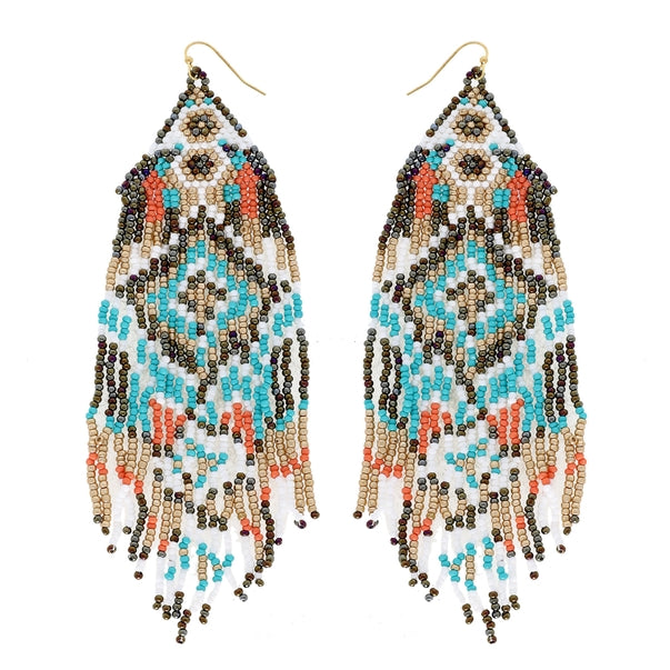 Native American Tassel Earrings MINT