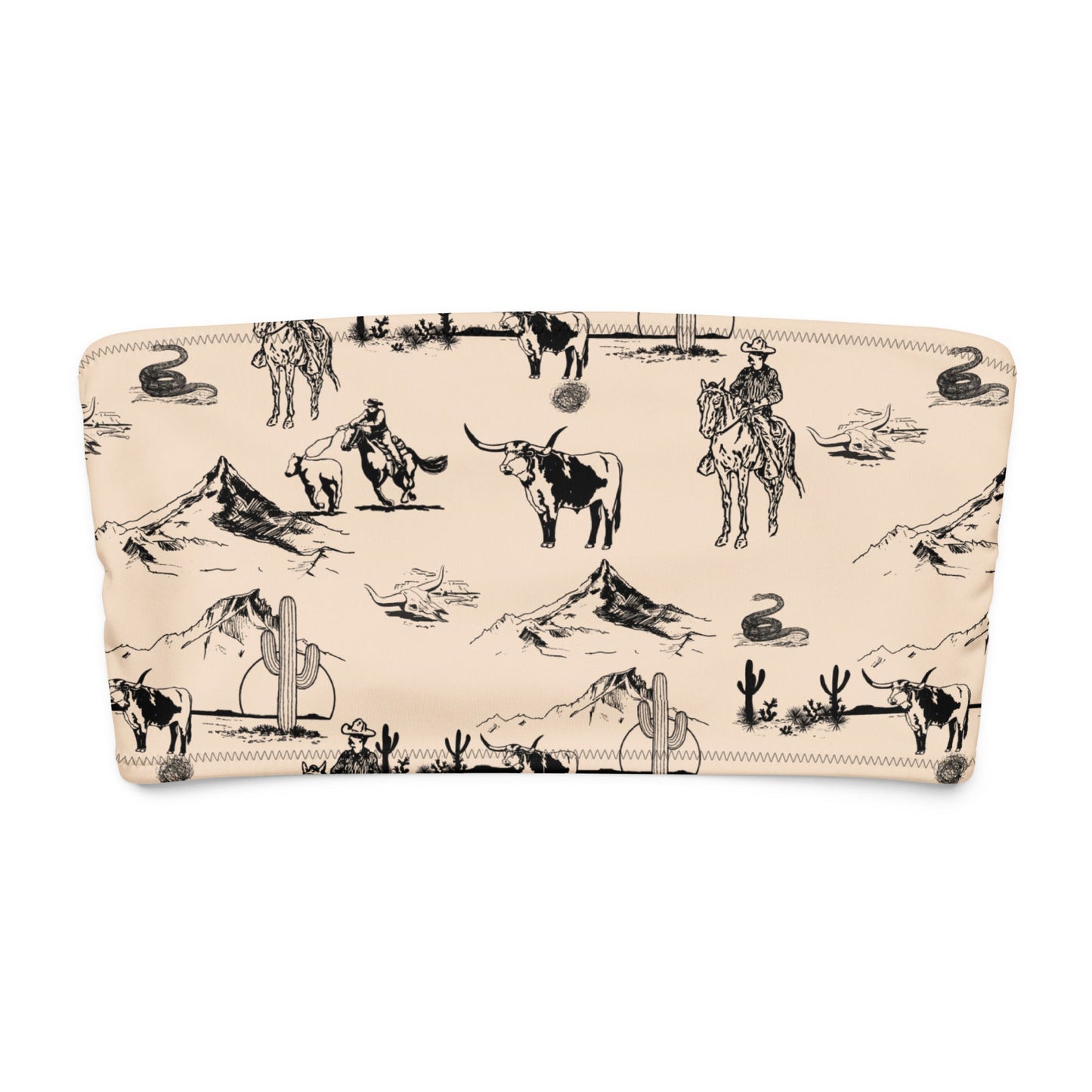 Baha Ranch YEEHAW Cowboy Ranch Recycled bandeau bikini top