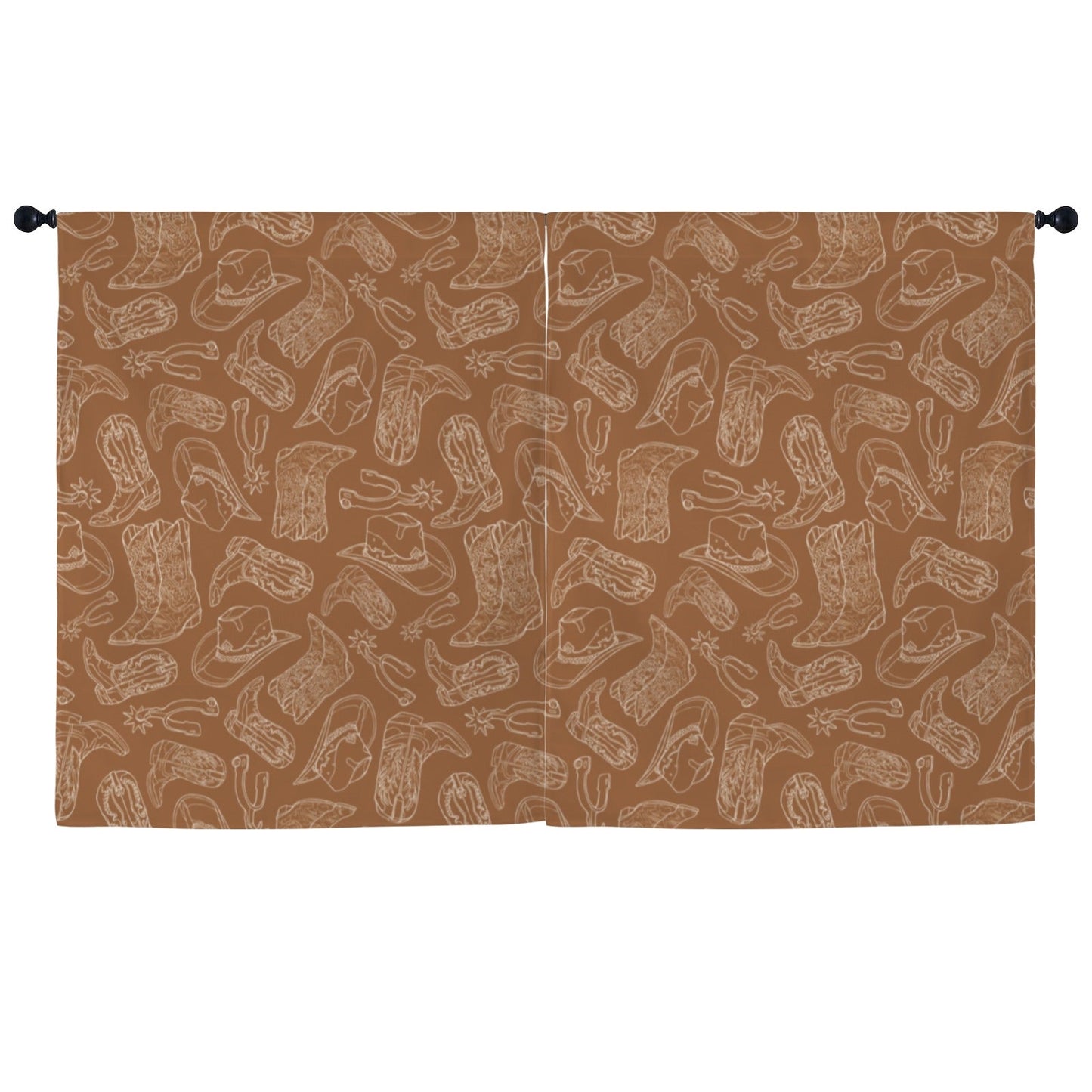 Baha Ranch Western Print Curtains (52" x 63" ) Made in America