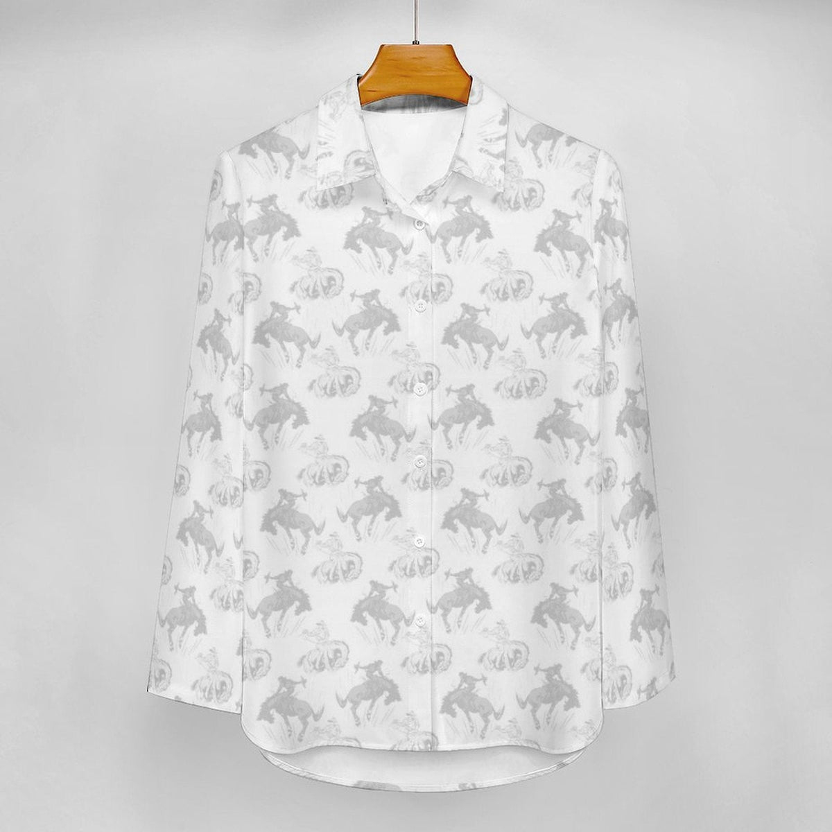 Baha Ranch Faded Rodeo Cowboy Western Button Up Blouse