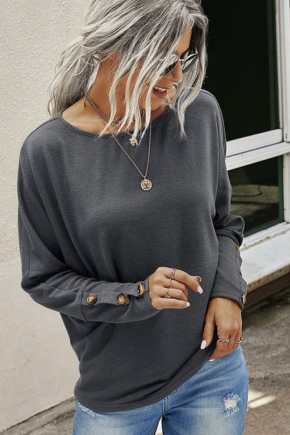 BUTTON SLEEVE TOP