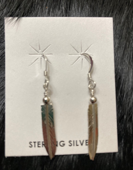 Small feather Earrings by Marvin Aniso