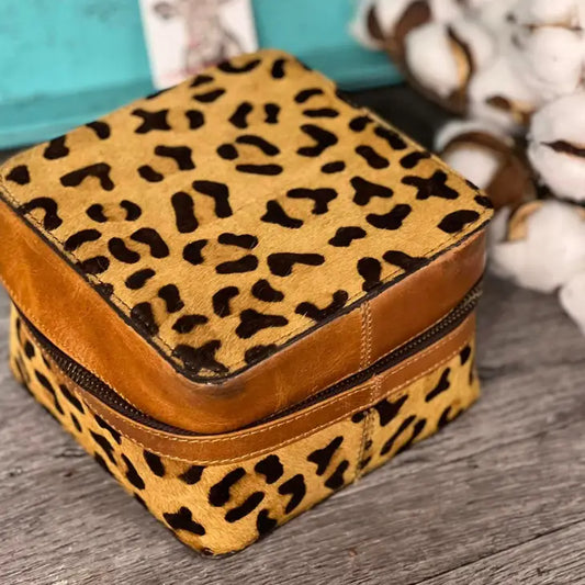 Leopard Cowhide Jewelry Box