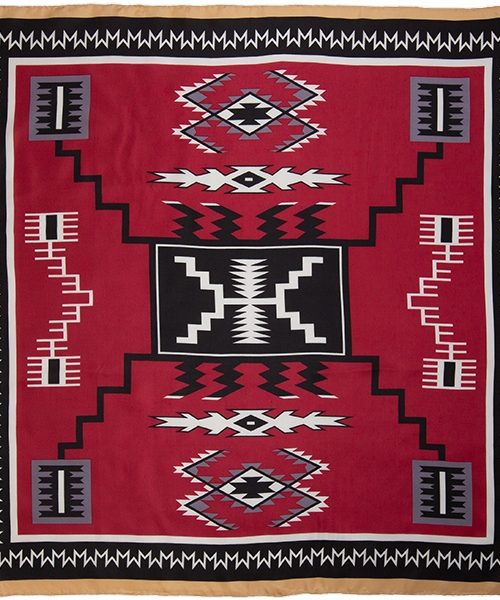 MAROON AND BLACK AZTEC